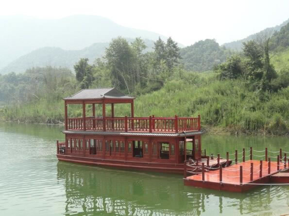 雙層畫舫電動(dòng)木船